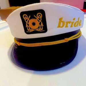 WORN ONCE Bride Captain’s hat with veil